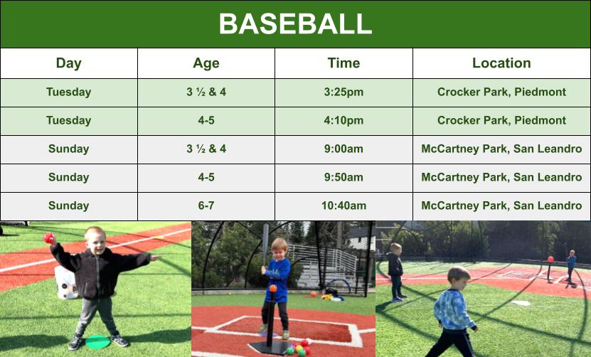 Baseball Class Options Graphic for Mail Chimp Email Grid