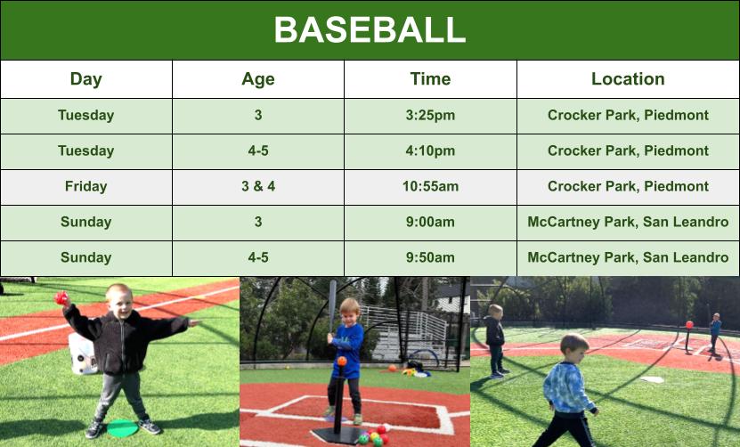 Baseball Class Options Graphic for Mail Chimp Email Grid